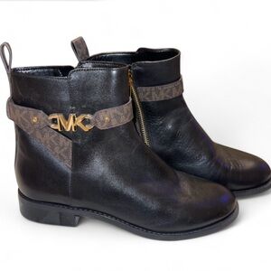 Michael Kors Black and Brown Ankle Booties